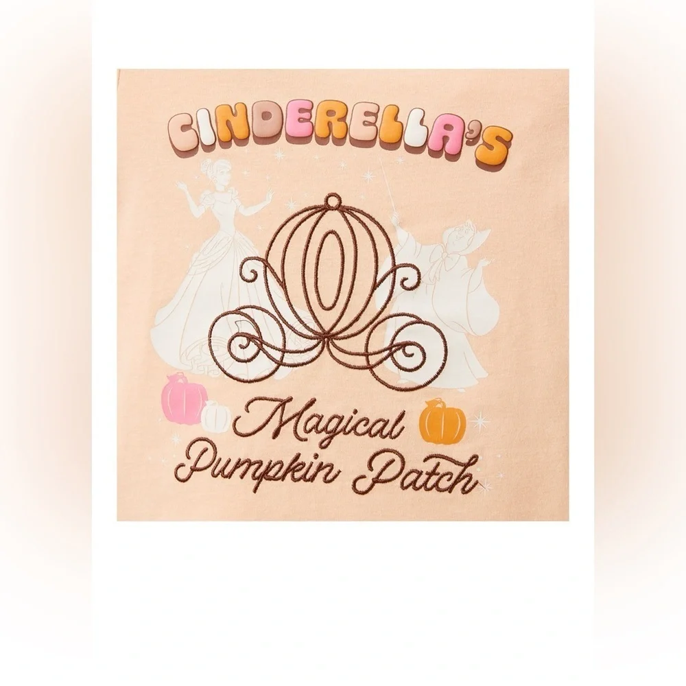 Disney Store Exclusive Cinderella Magical Pumpkin Patch Girl's 11/12 Tshirt,NWT